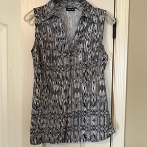 Brown zebra print blouse